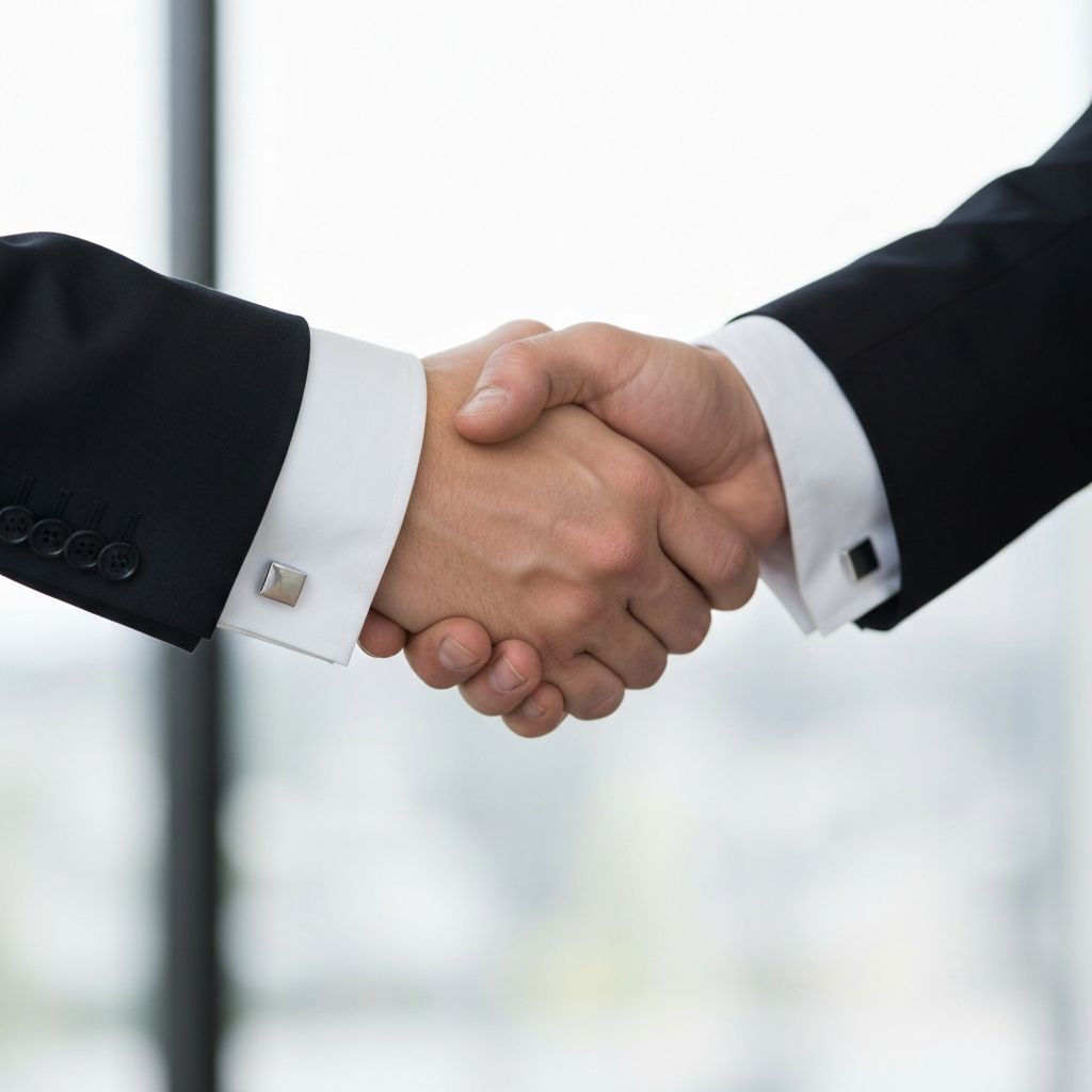 Handschlag - Geschäftliche Partnerschaft